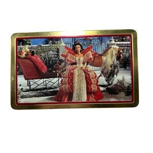 Vintage Barbie Russell Stover Candies Tin Box Collectible‎ Holiday Decor Storage